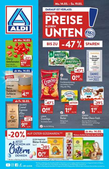 Prospekte ALDI Nord - 14.03.2022 - 19.03.2022.
