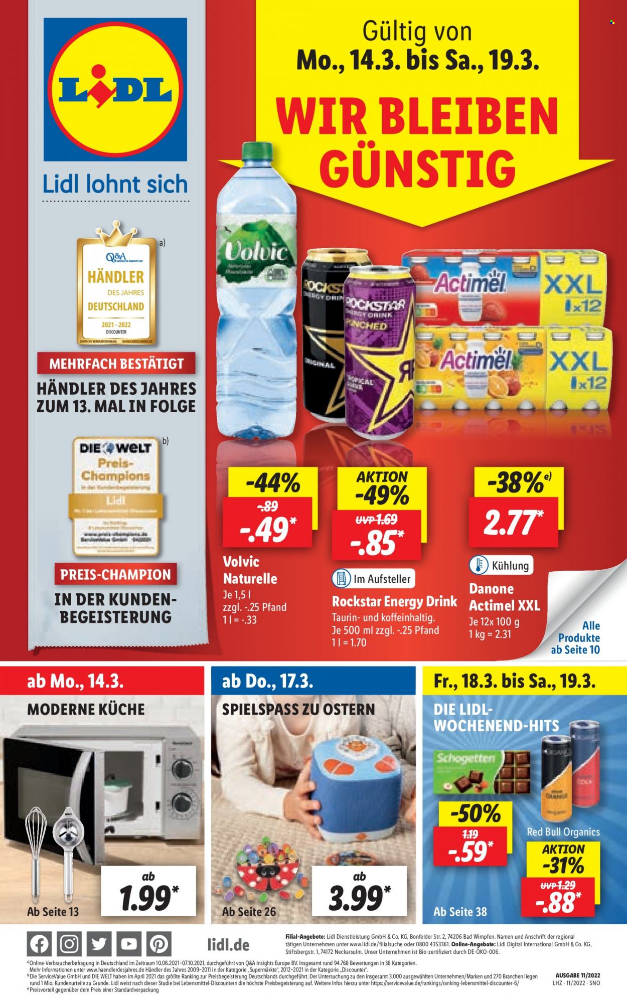 Lidl Prospekte  - 14.03.2022 - 19.03.2022. Seite 1
