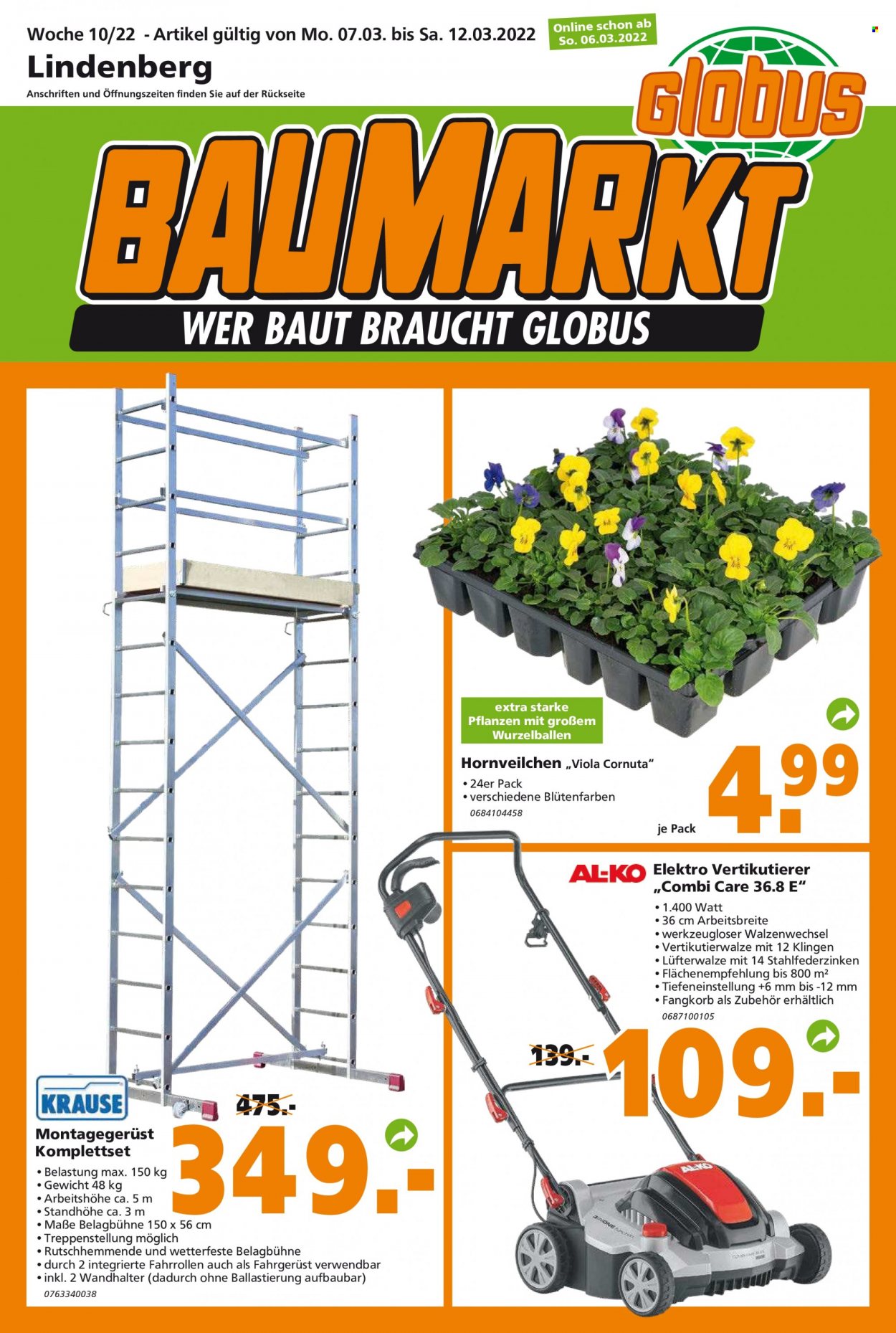 Globus Baumarkt Prospekte  - 7.03.2022 - 12.03.2022. Seite 1