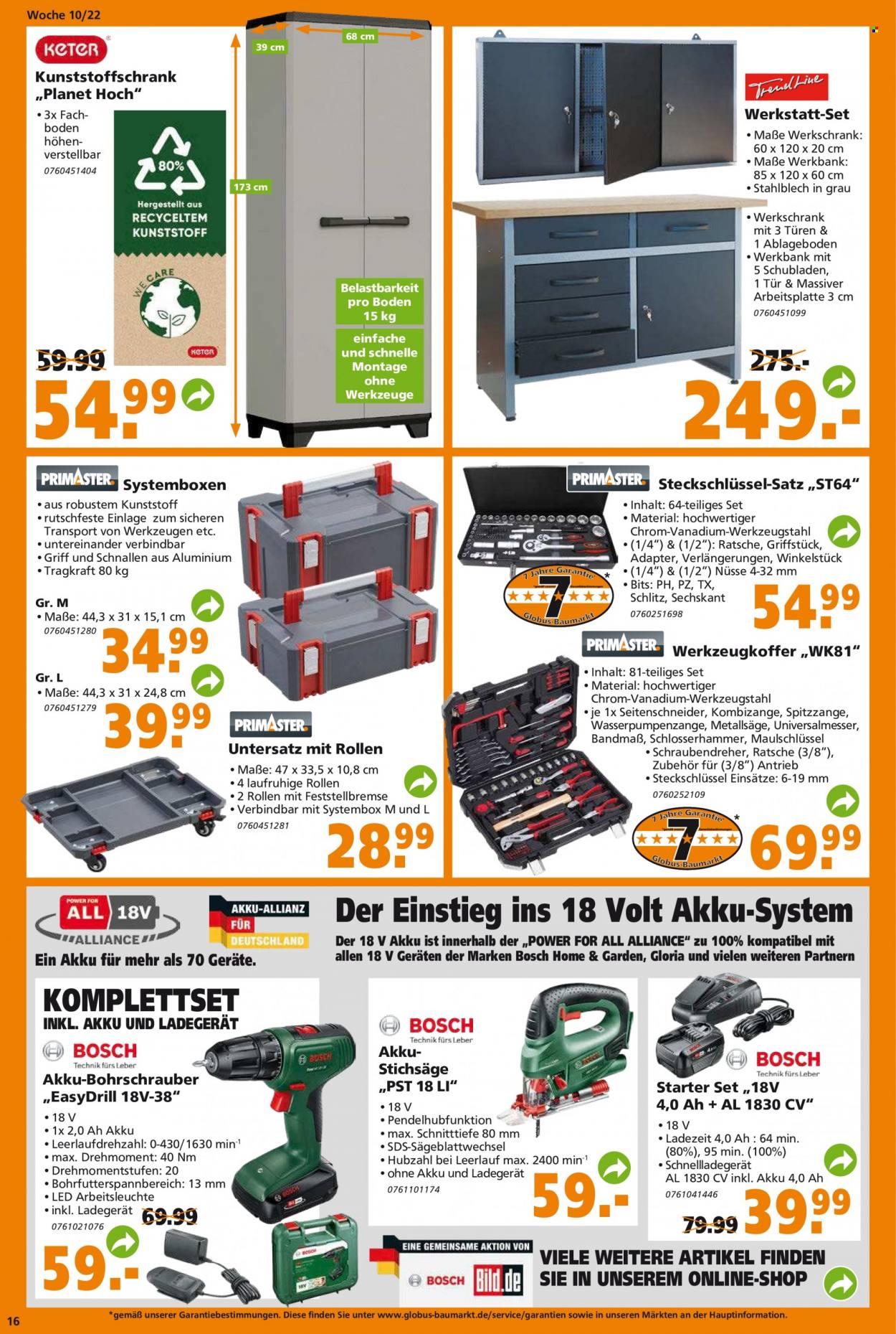 Globus Baumarkt Prospekte  - 7.03.2022 - 12.03.2022. Seite 16