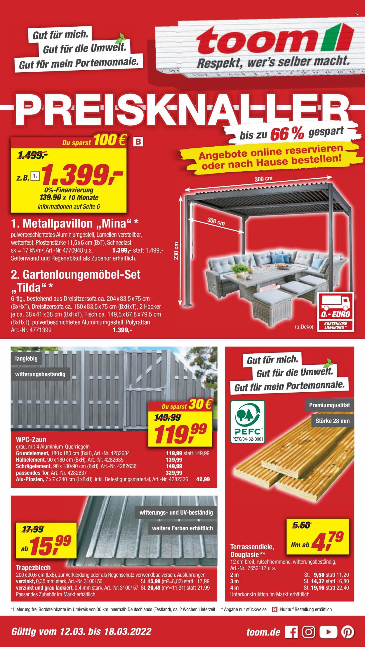 toom Baumarkt Prospekte  - 12.03.2022 - 18.03.2022. Seite 1