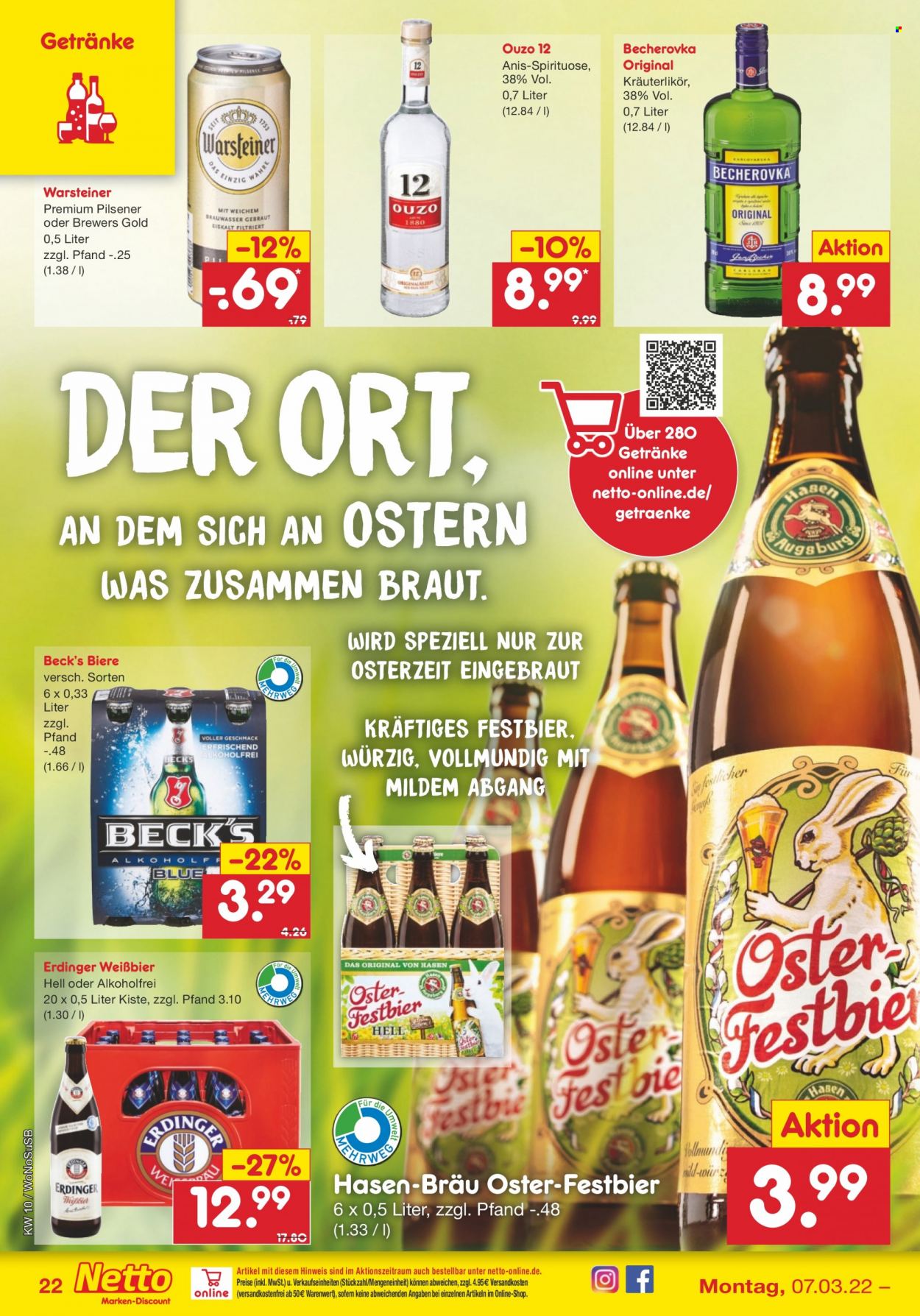 Netto Marken-Discount Prospekte  - 7.03.2022 - 12.03.2022. Seite 22