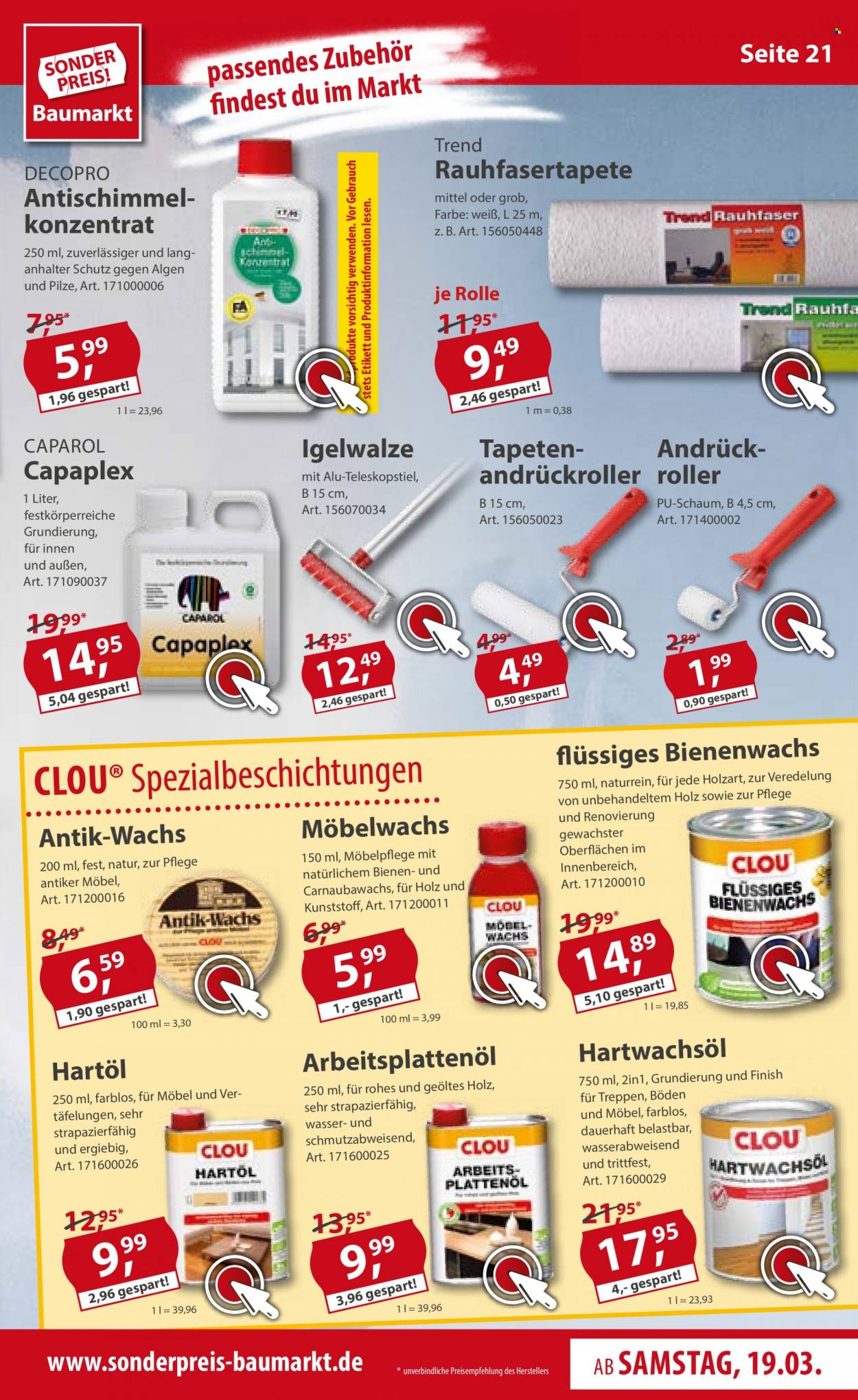 Sonderpreis-Baumarkt Prospekte  - 19.03.2022 - 25.03.2022. Seite 21