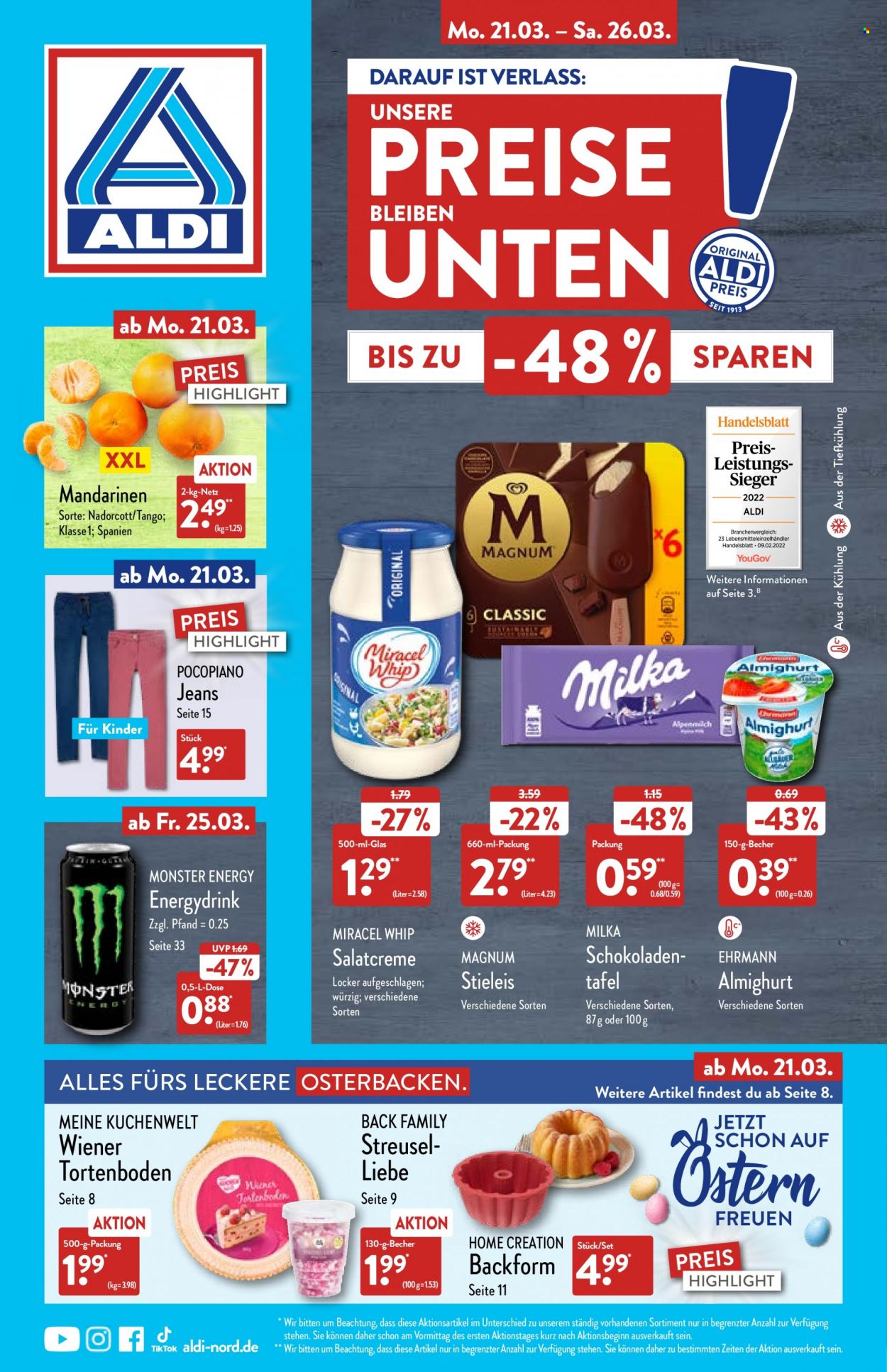 ALDI Nord Prospekte  - 21.03.2022 - 26.03.2022. Seite 1