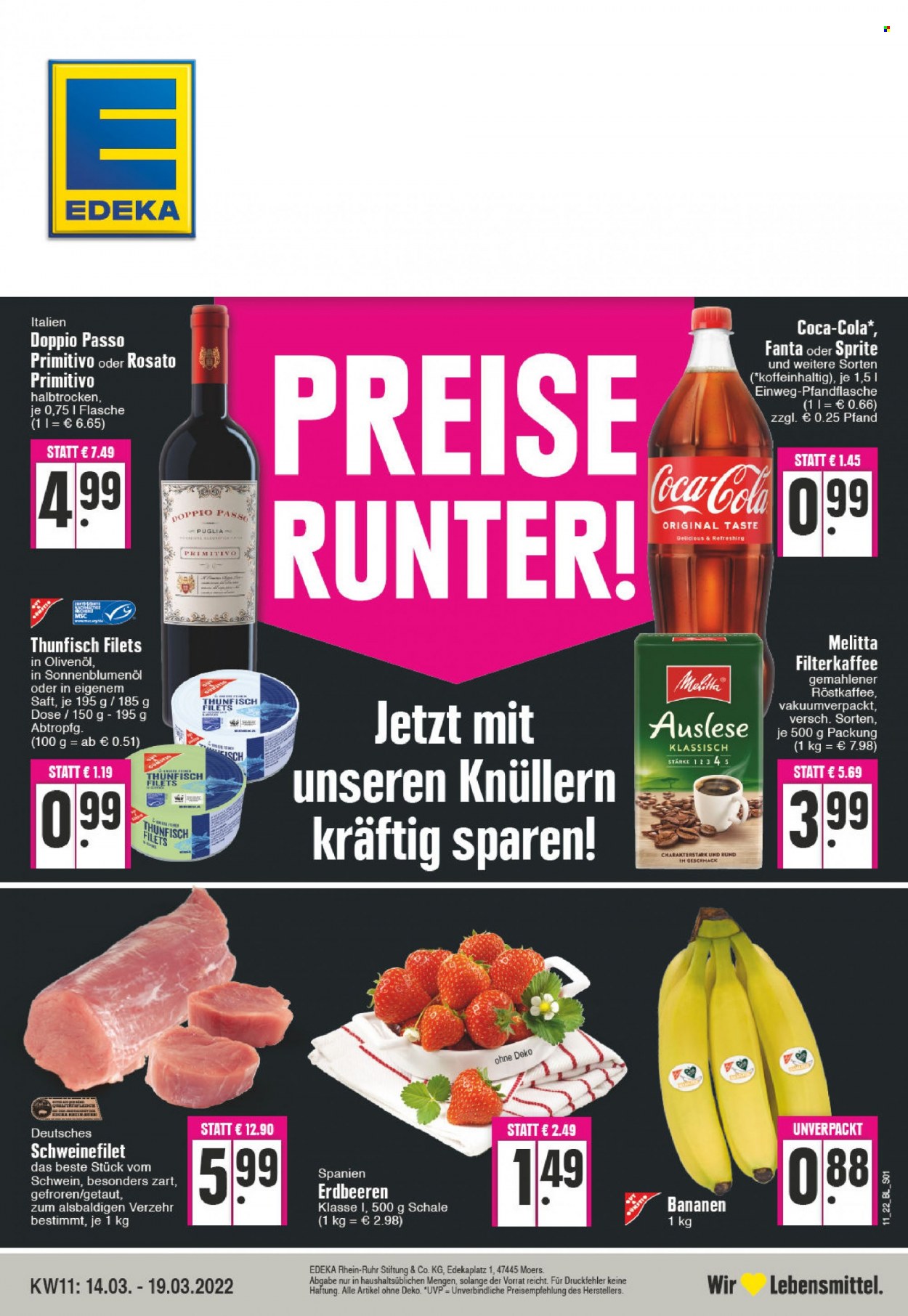 Edeka Prospekte  - 14.03.2022 - 19.03.2022. Seite 1