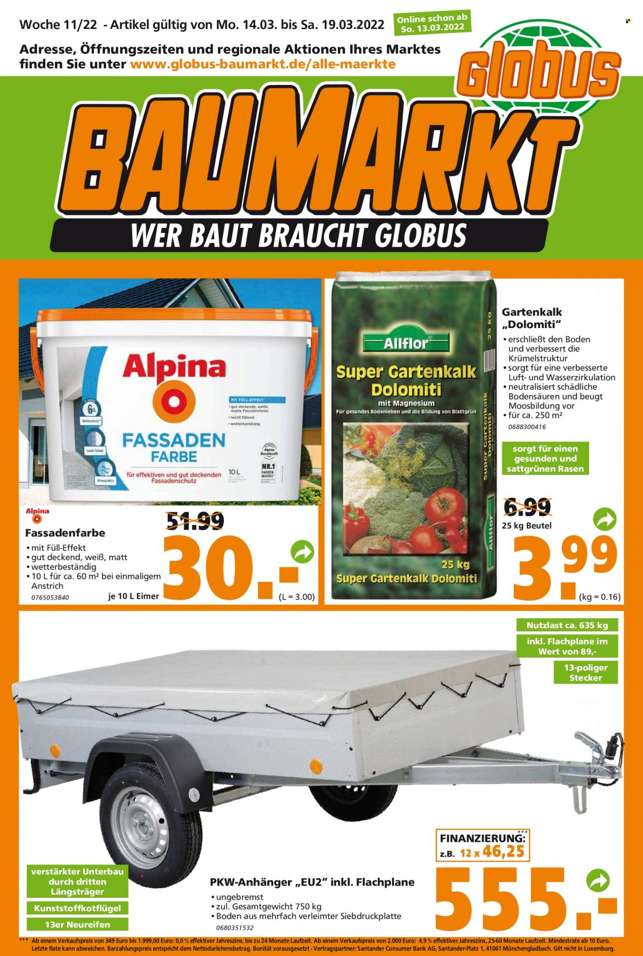 Globus Baumarkt Prospekte  - 14.03.2022 - 19.03.2022. Seite 1