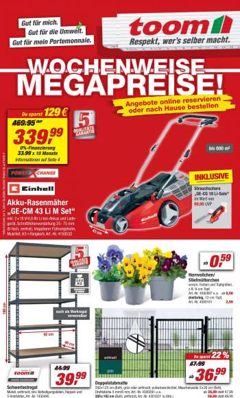 Prospekte toom Baumarkt - 19.03.2022 - 25.03.2022.