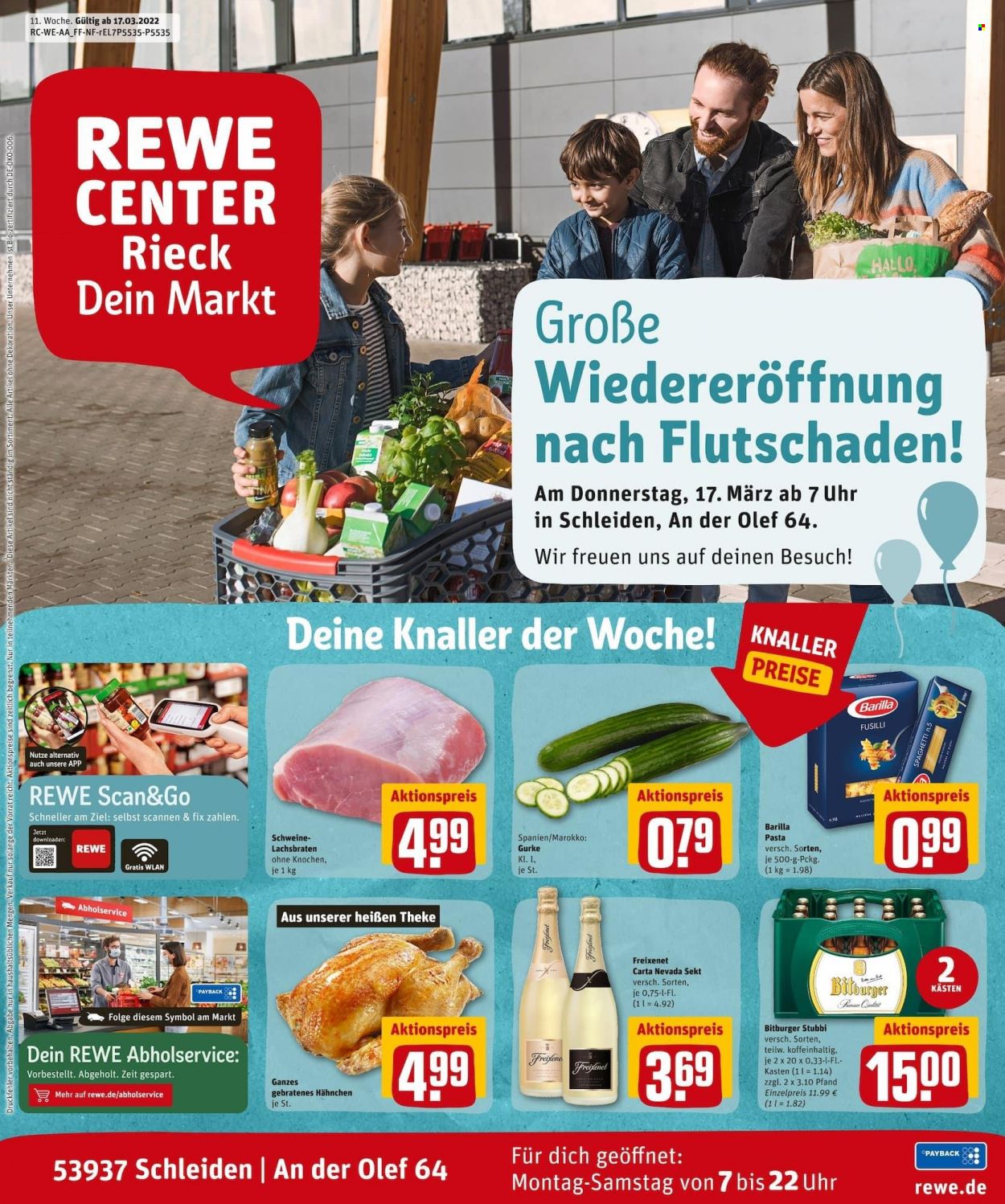 REWE Prospekte  - 14.03.2022 - 19.03.2022. Seite 1