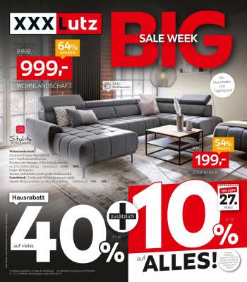 Prospekte XXXLutz - 14.03.2022 - 27.03.2022.