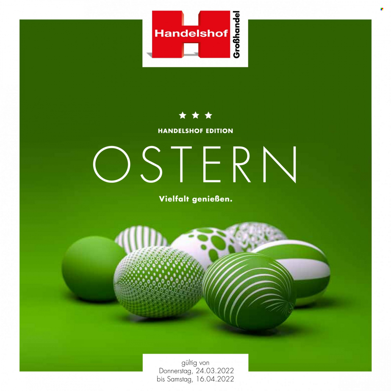 Handelshof Prospekte  - 24.03.2022 - 16.04.2022. Seite 1