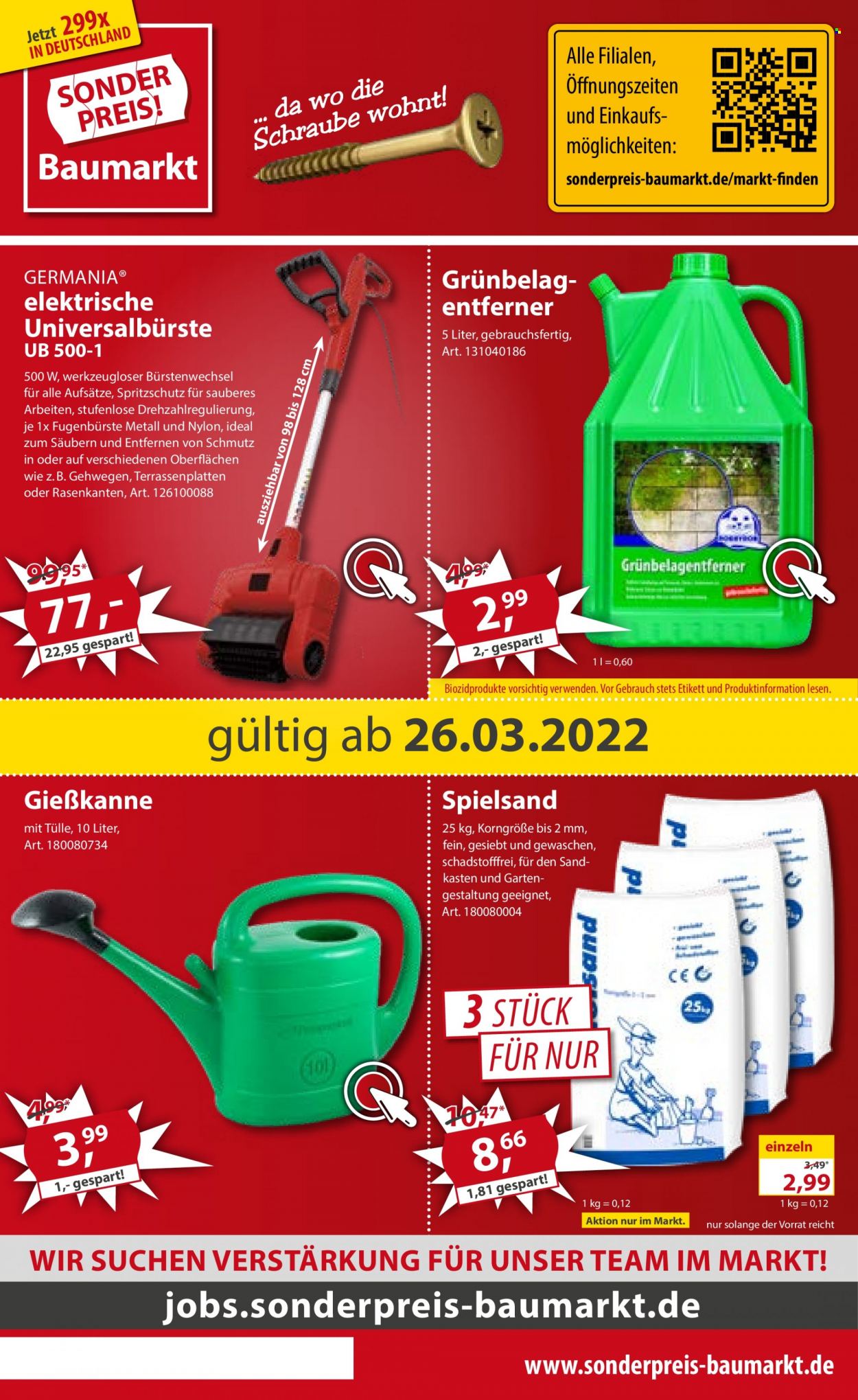 Sonderpreis-Baumarkt Prospekte  - 26.03.2022 - 1.04.2022. Seite 1
