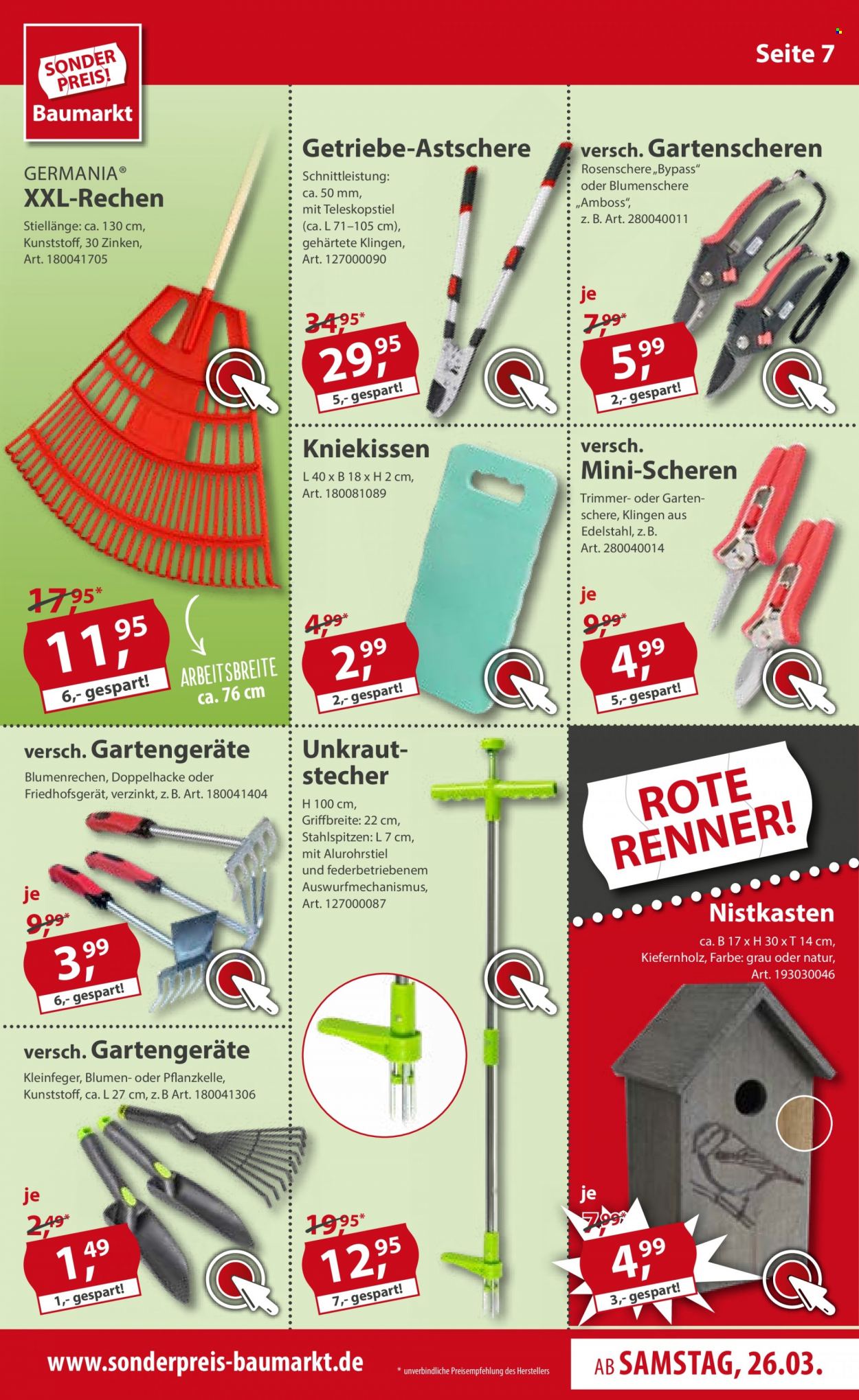 Sonderpreis-Baumarkt Prospekte  - 26.03.2022 - 1.04.2022. Seite 7