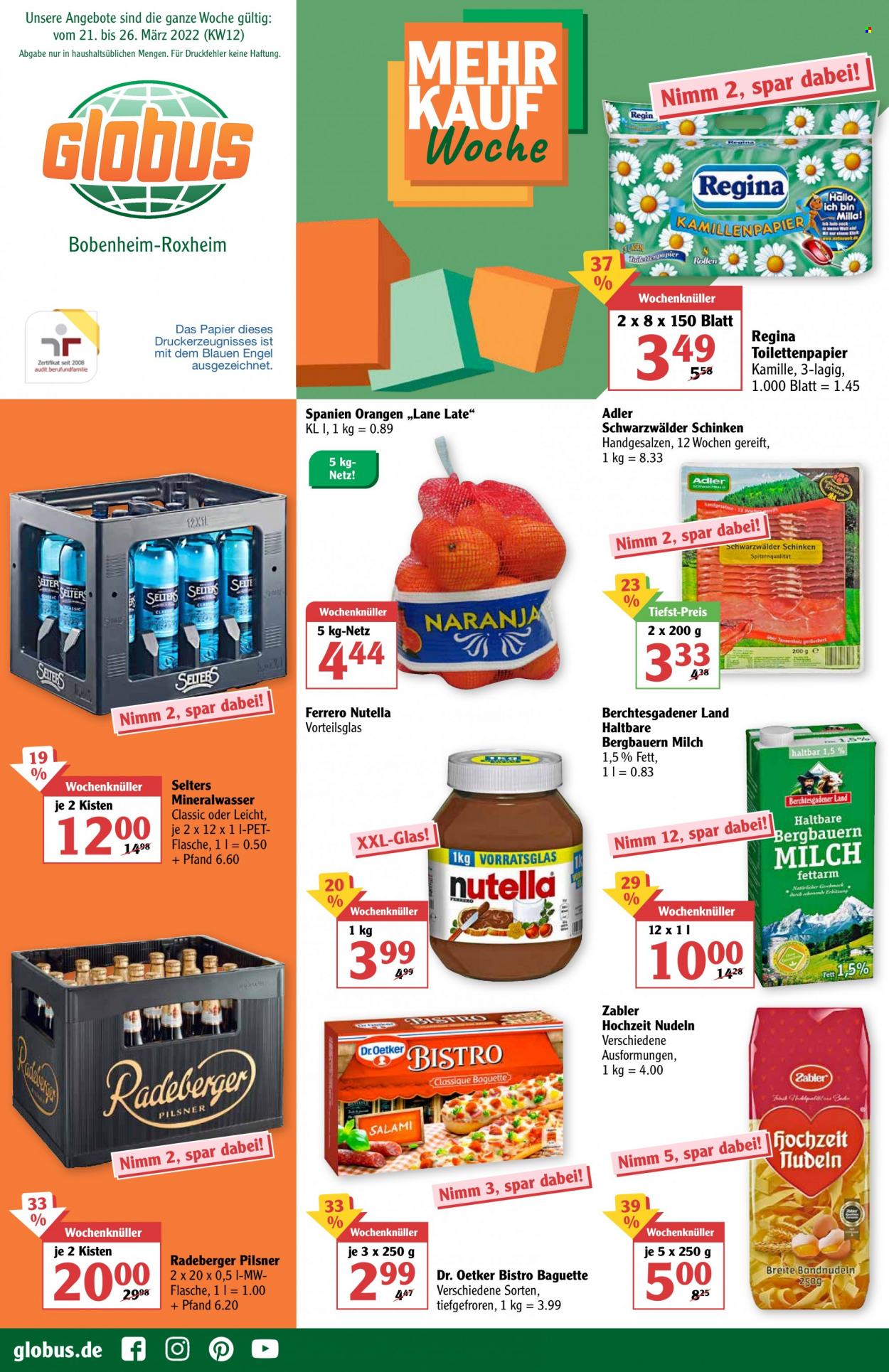 Globus Prospekte  - 21.03.2022 - 26.03.2022. Seite 1