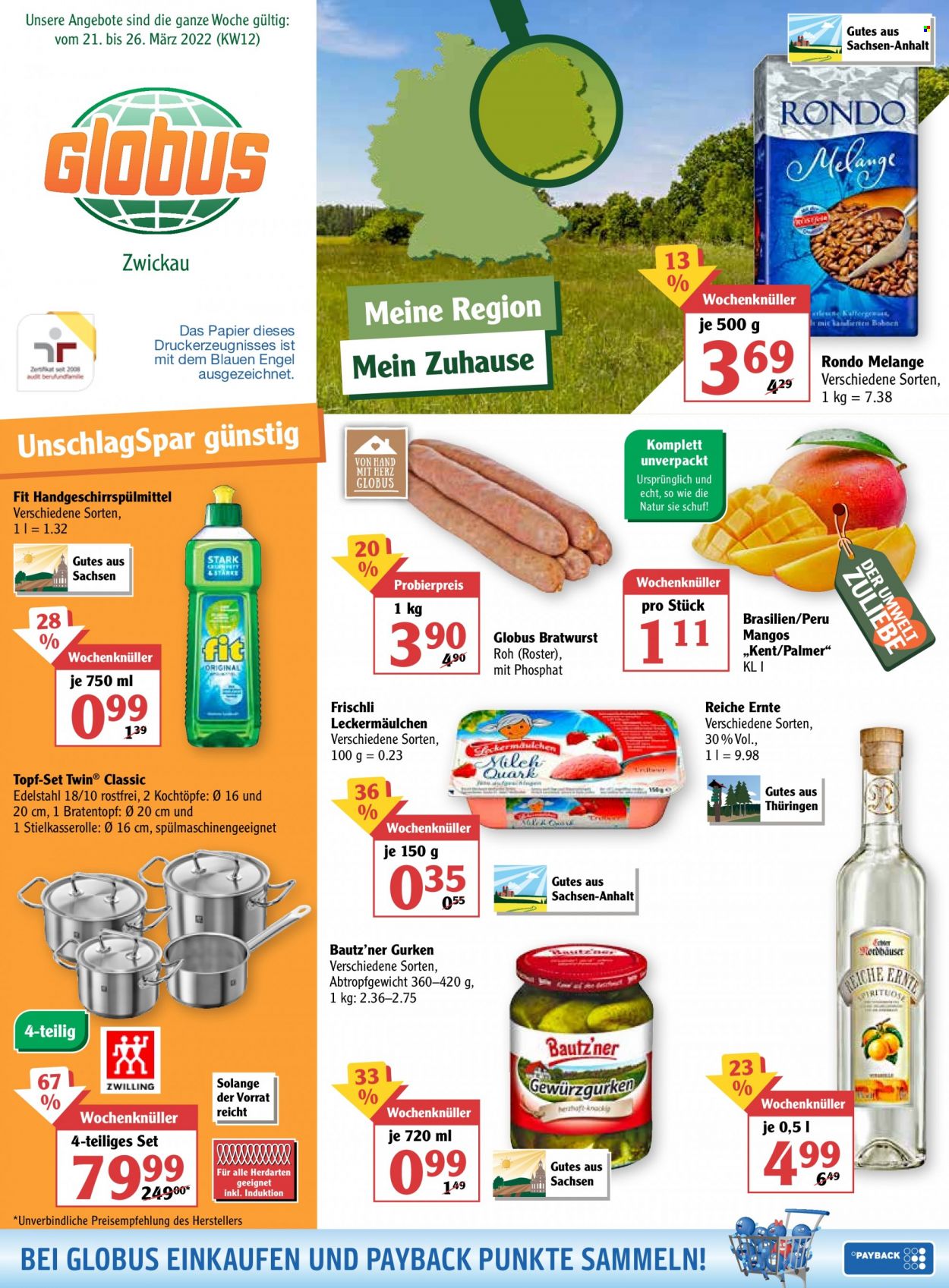 Globus Prospekte  - 21.03.2022 - 26.03.2022. Seite 1