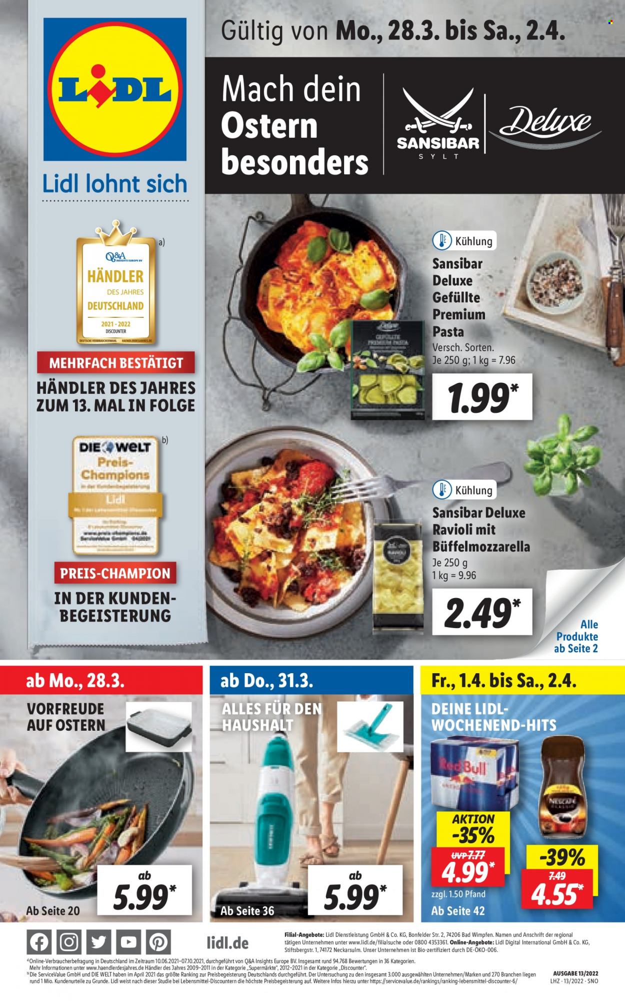 Lidl Prospekte  - 28.03.2022 - 2.04.2022. Seite 1