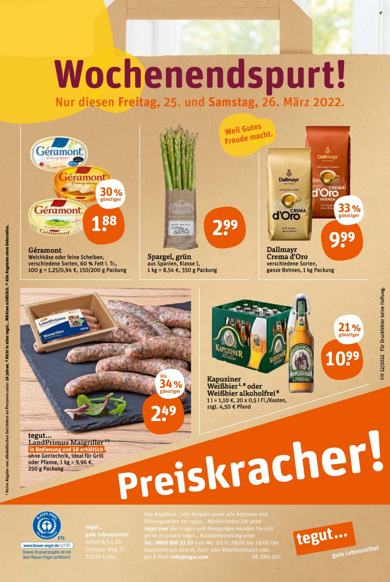 tegut... Prospekte  - 21.03.2022 - 26.03.2022. Seite 24