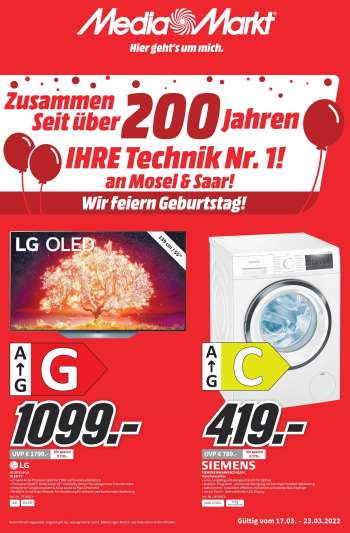 Prospekte MediaMarkt - 17.03.2022 - 23.03.2022.