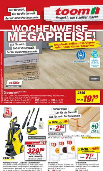Prospekte toom Baumarkt - 26.03.2022 - 1.04.2022.