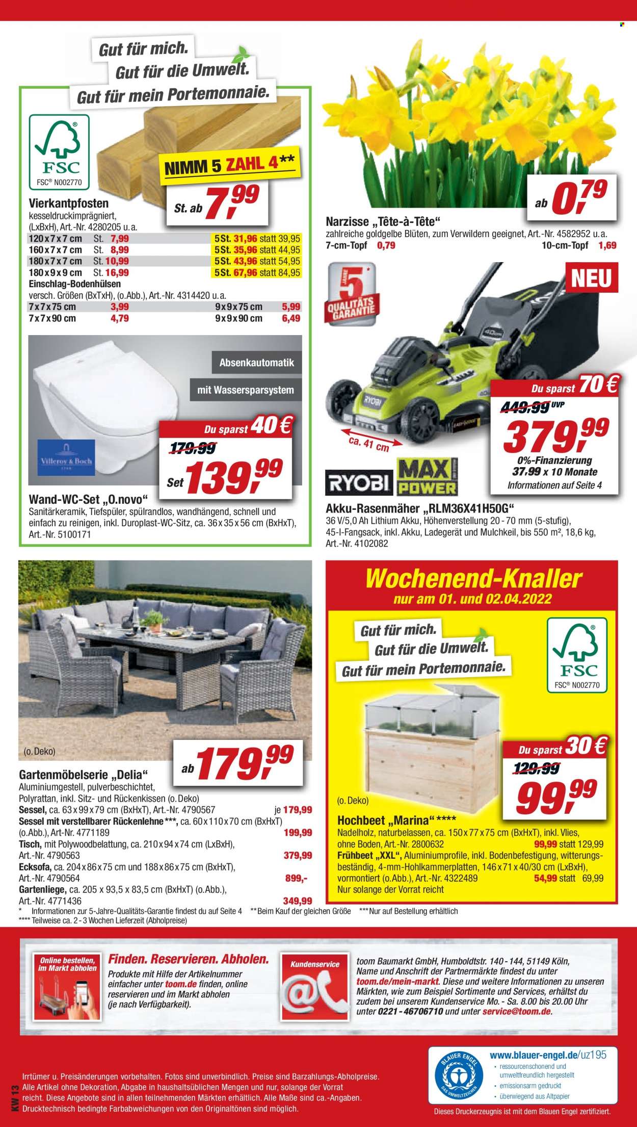 toom Baumarkt Prospekte  - 26.03.2022 - 1.04.2022. Seite 36