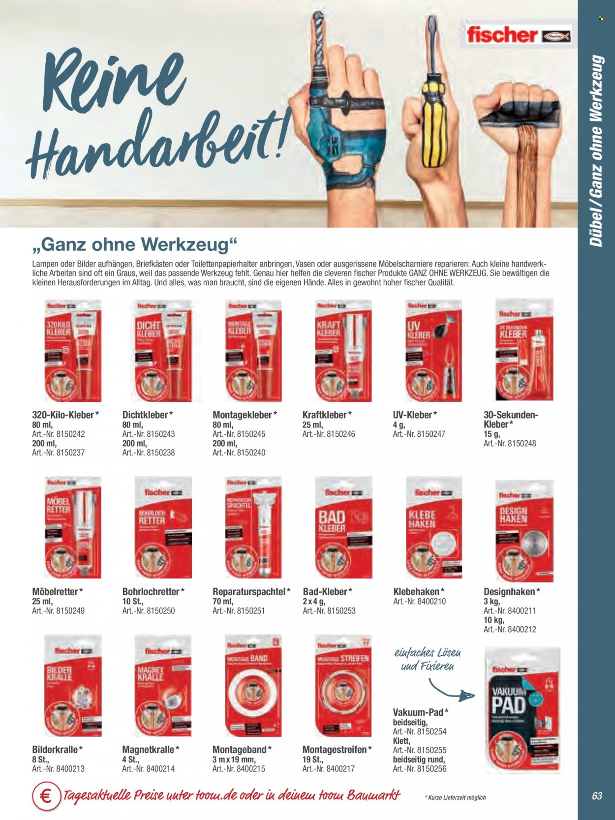 toom Baumarkt Prospekte  - 21.03.2022 - 30.06.2022. Seite 63