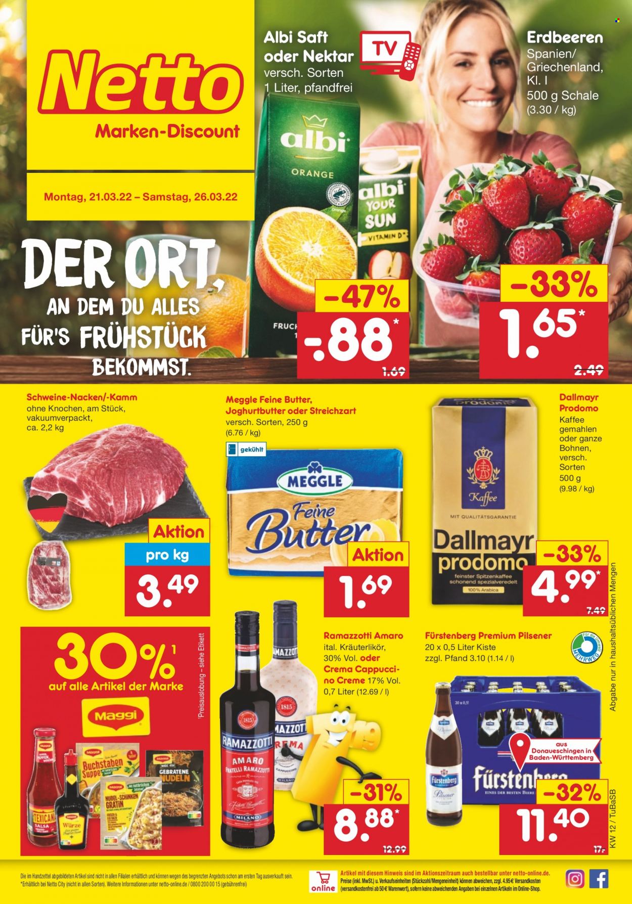 Netto Marken-Discount Prospekte  - 21.03.2022 - 26.03.2022. Seite 1