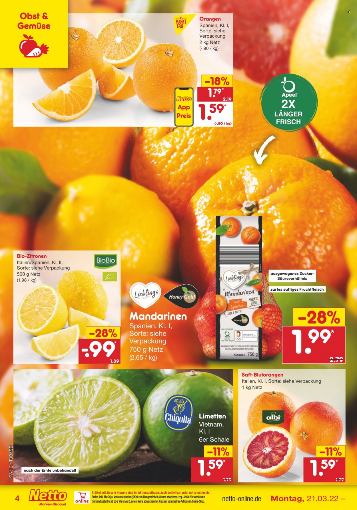 Netto Marken-Discount Prospekte  - 21.03.2022 - 26.03.2022. Seite 4