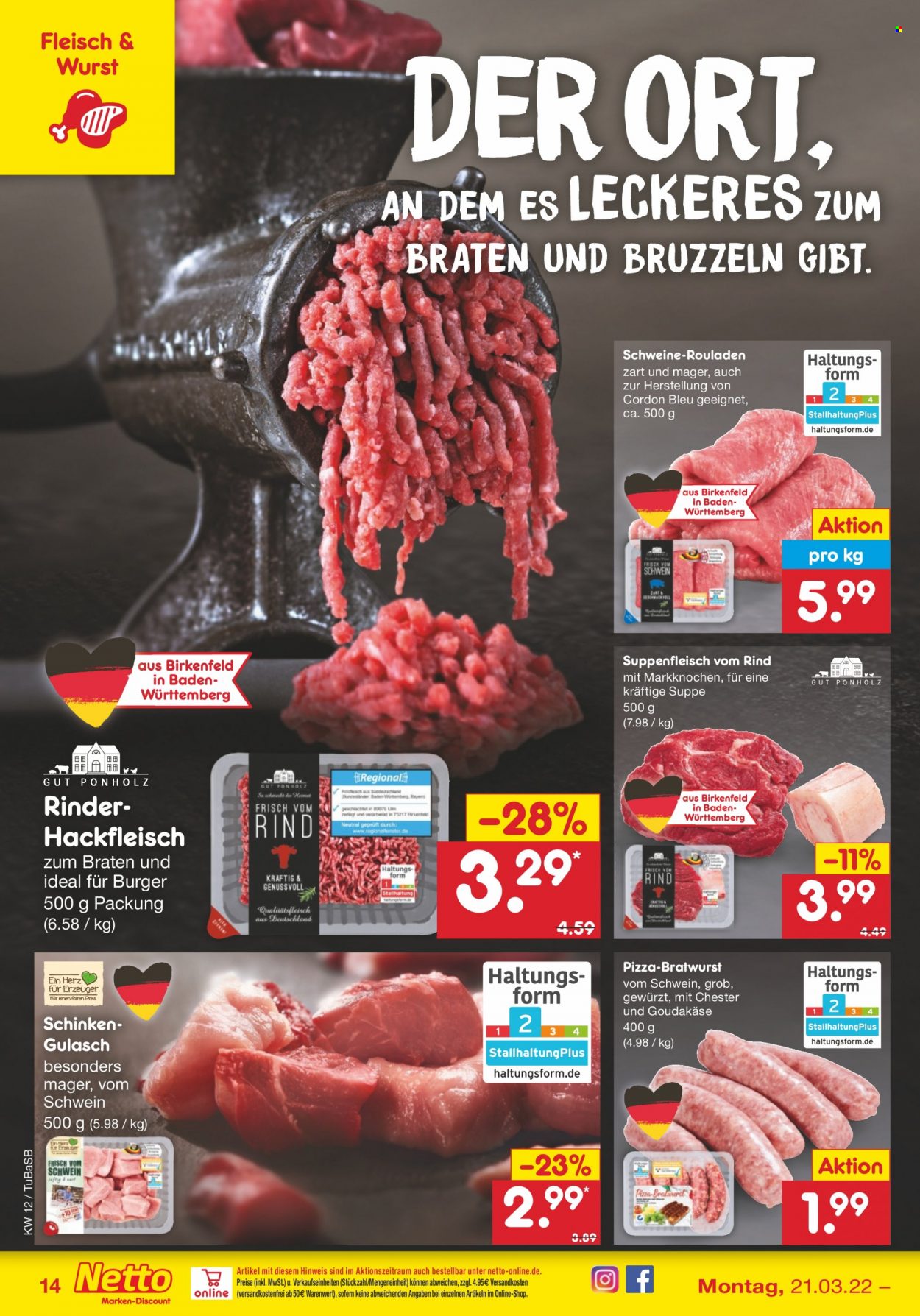 Netto Marken-Discount Prospekte  - 21.03.2022 - 26.03.2022. Seite 14