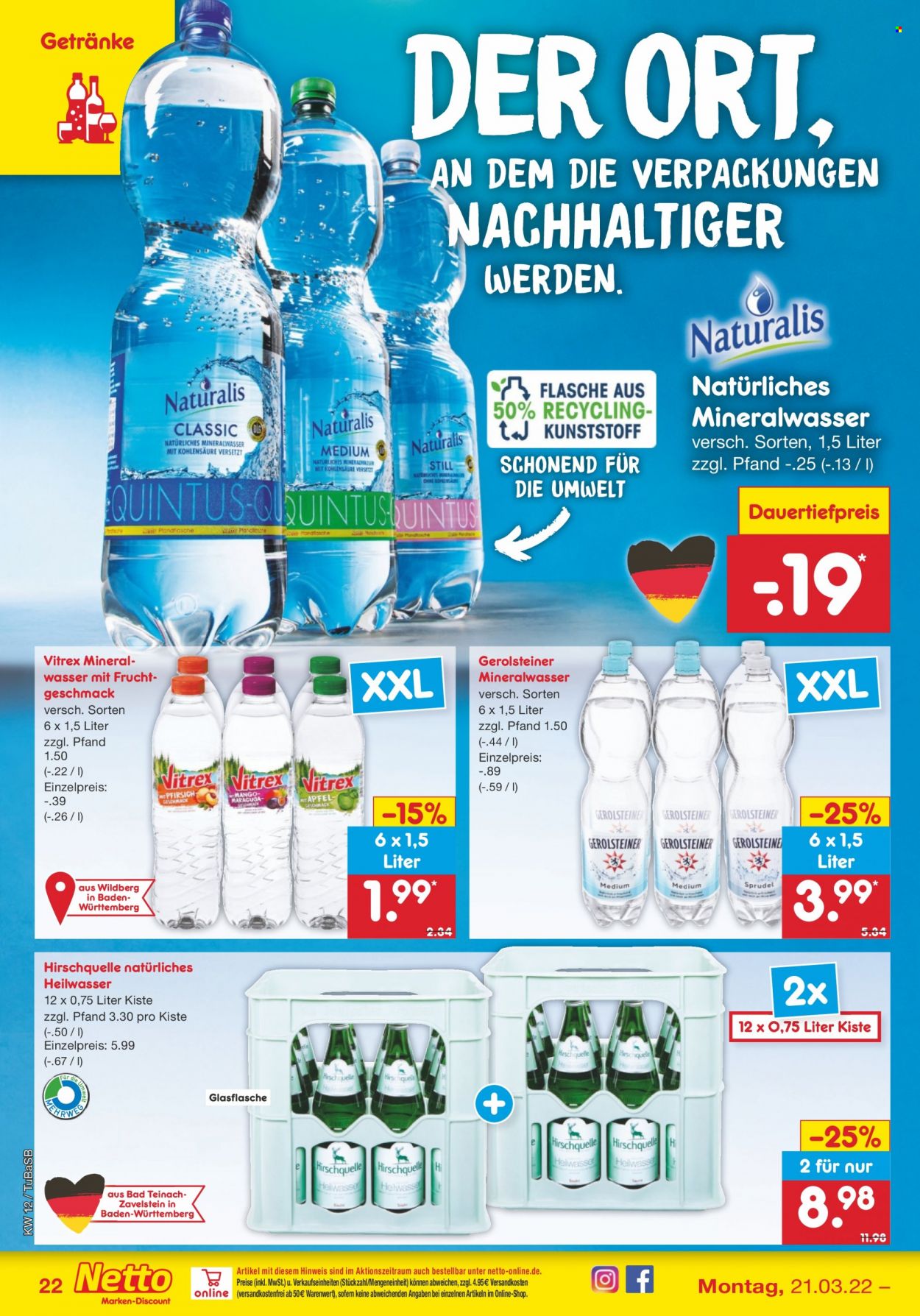 Netto Marken-Discount Prospekte  - 21.03.2022 - 26.03.2022. Seite 22