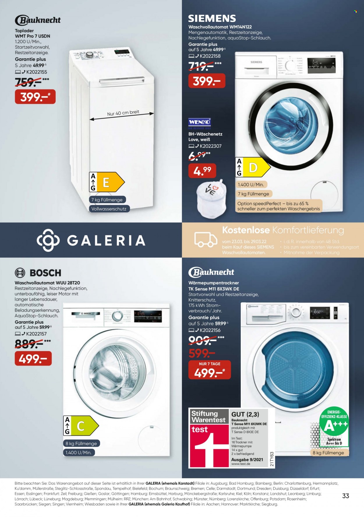GALERIA Karstadt Kaufhof Prospekte  - 23.03.2022 - 29.03.2022. Seite 33