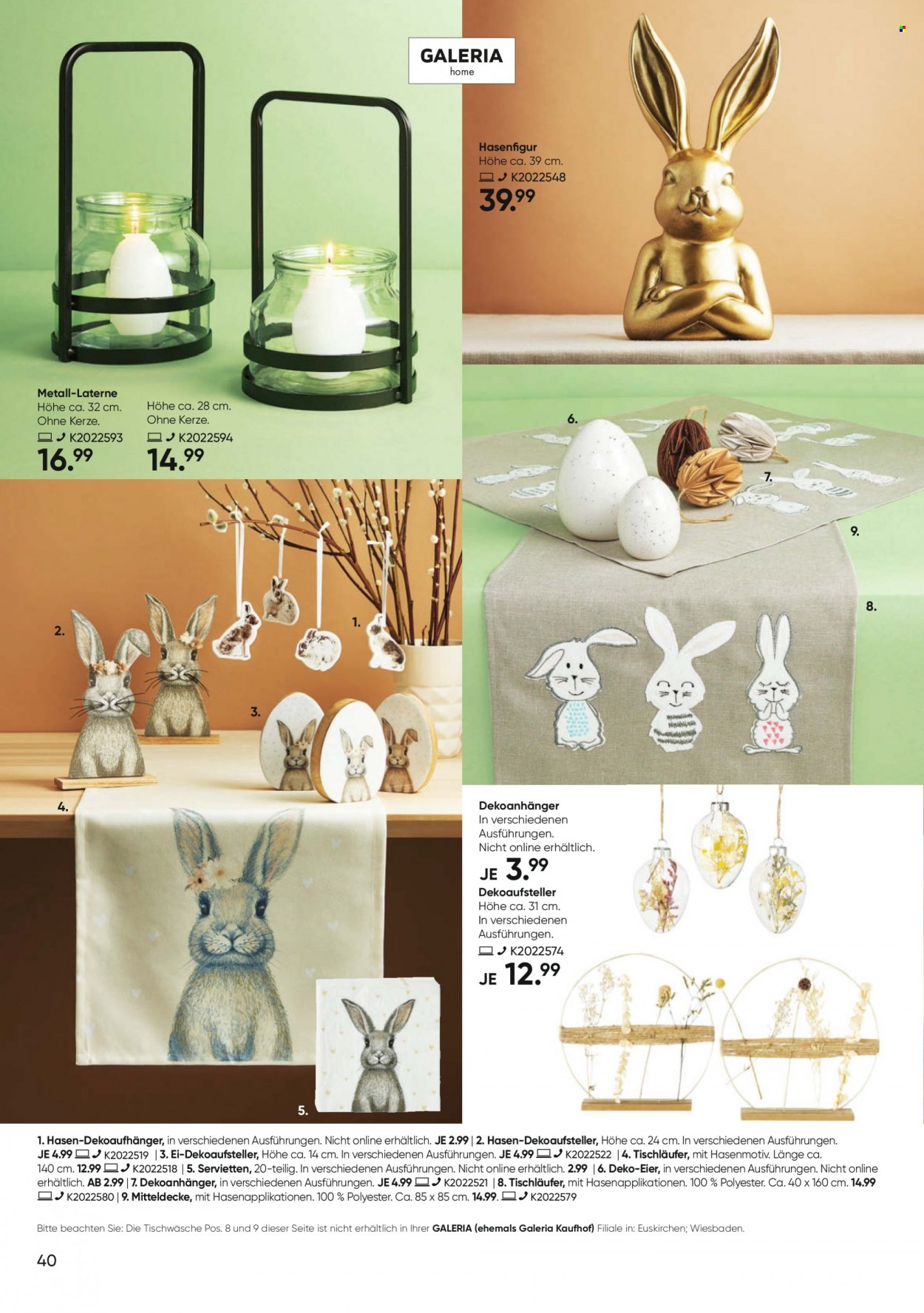 GALERIA Karstadt Kaufhof Prospekte  - 23.03.2022 - 29.03.2022. Seite 40