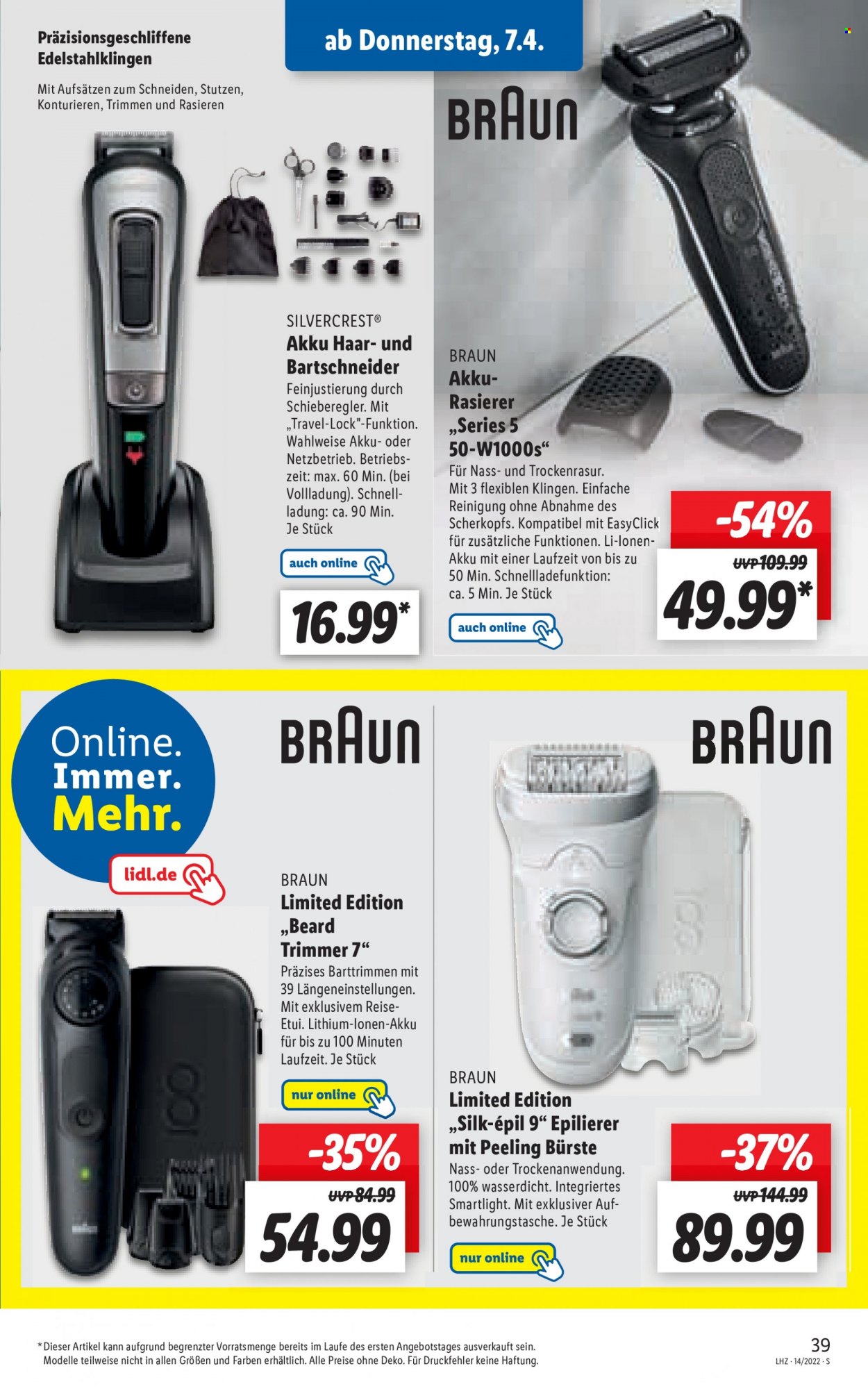 Lidl Prospekte  - 4.04.2022 - 9.04.2022. Seite 39