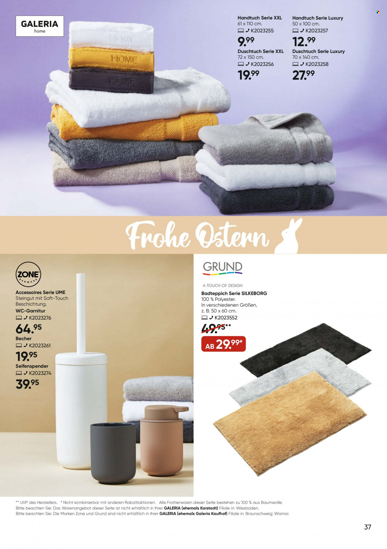 GALERIA Karstadt Kaufhof Prospekte  - 30.03.2022 - 5.04.2022. Seite 37