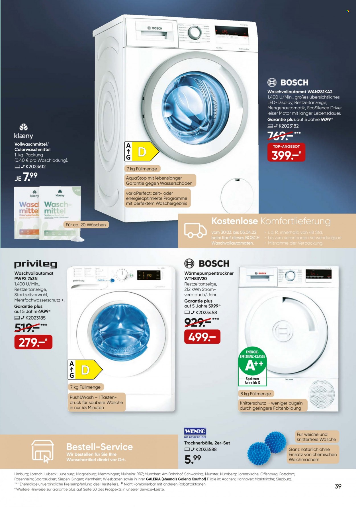 GALERIA Karstadt Kaufhof Prospekte  - 30.03.2022 - 5.04.2022. Seite 39