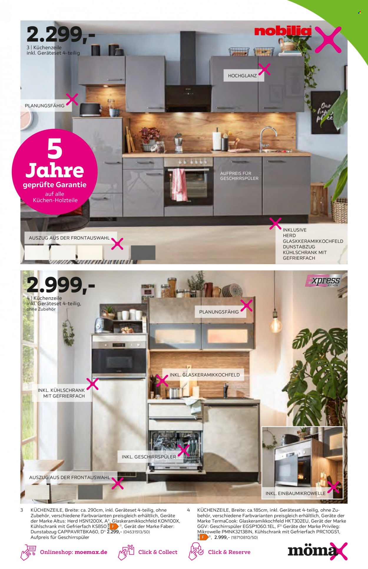 thumbnail - Prospekte mömax - 25.01.2022 - 28.02.2023 - Produkte in Aktion - Küchenzeile, Küchen. Seite 51.