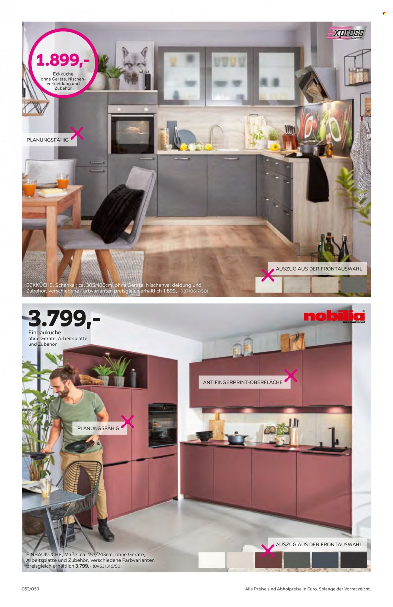 thumbnail - Prospekte mömax - 25.01.2022 - 28.02.2023 - Produkte in Aktion - Arbeitsplatte, Einbauküche, Küchen. Seite 52.