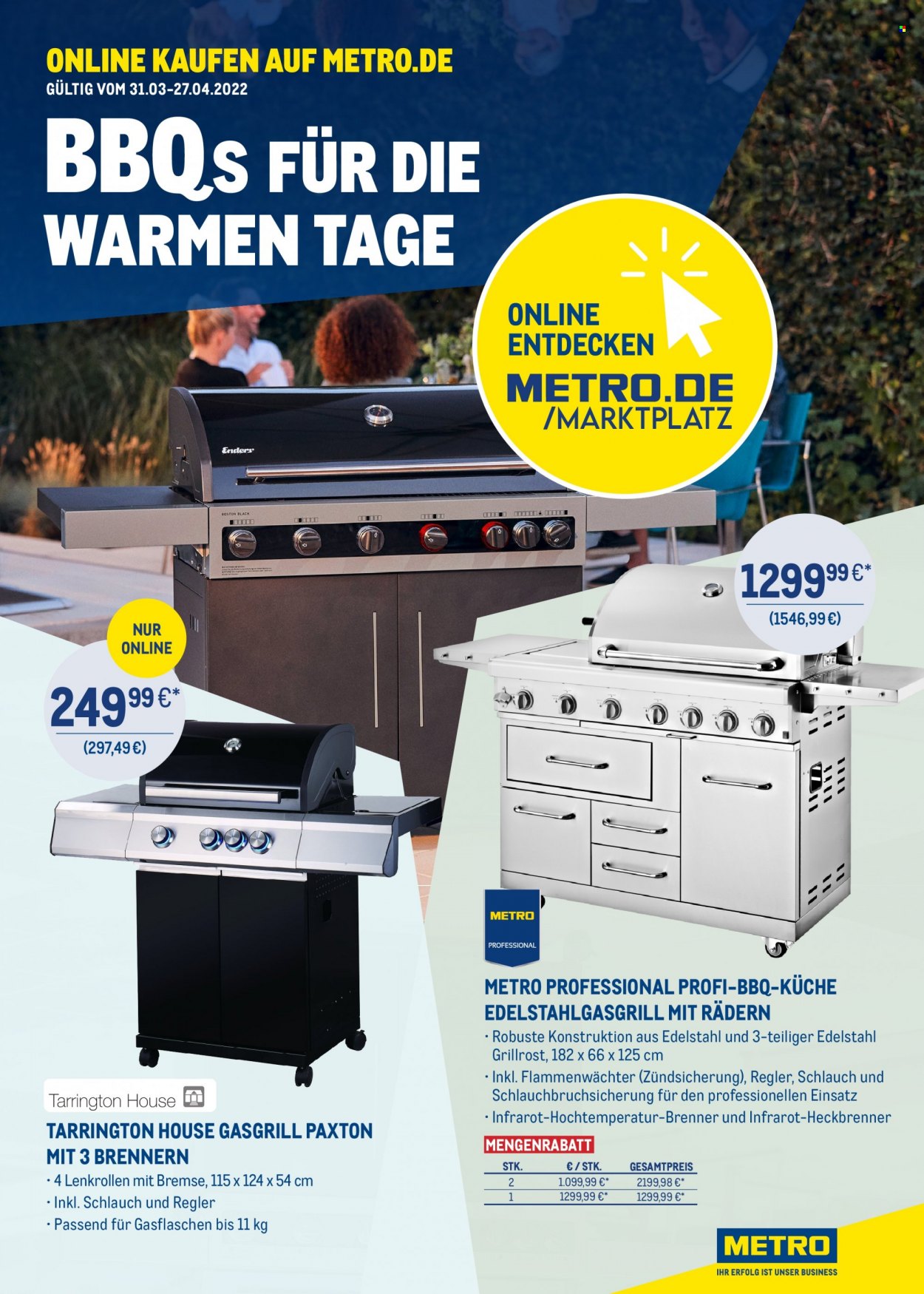 Metro Prospekte  - 31.03.2022 - 27.04.2022. Seite 1