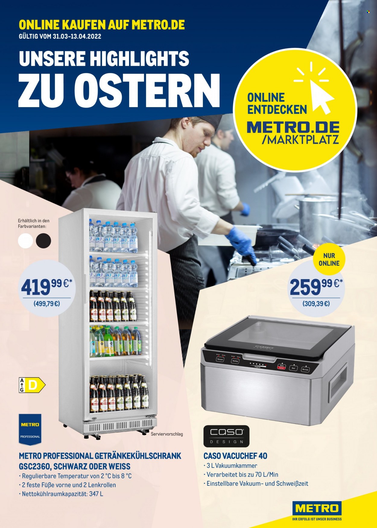 Metro Prospekte  - 31.03.2022 - 13.04.2022. Seite 1