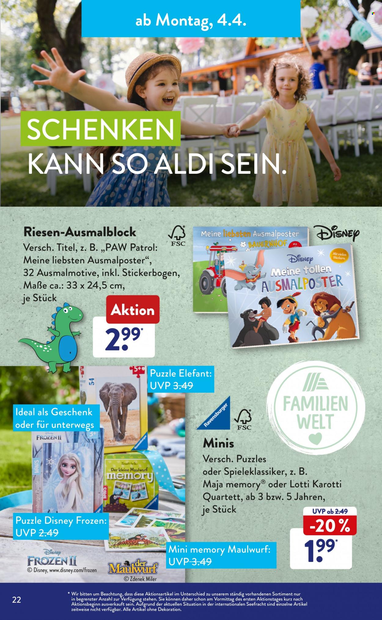 ALDI SÜD Prospekte  - 1.04.2022 - 30.04.2022. Seite 22