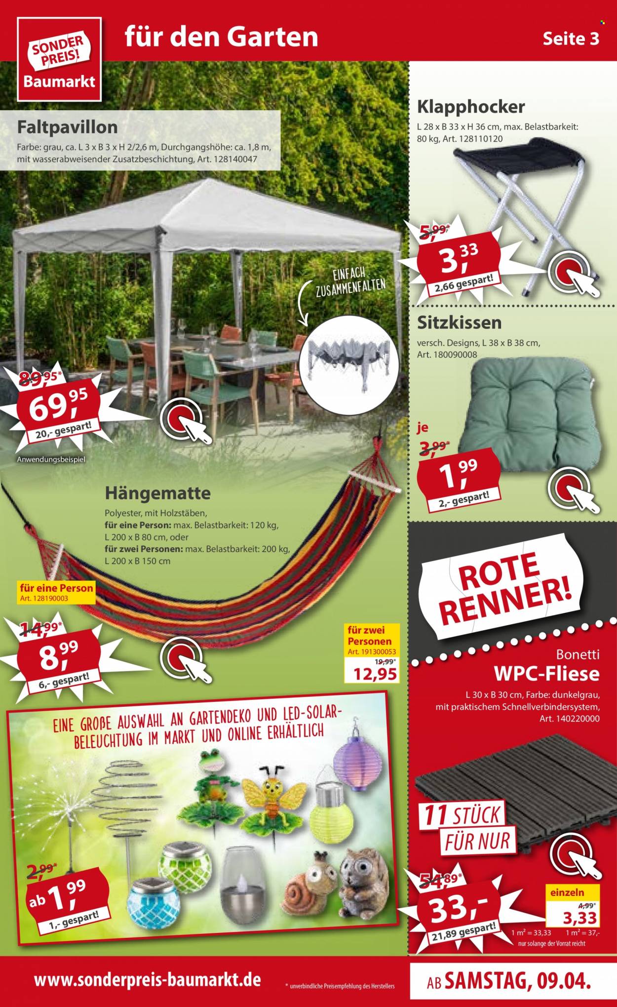 Sonderpreis-Baumarkt Prospekte  - 9.04.2022 - 15.04.2022. Seite 3