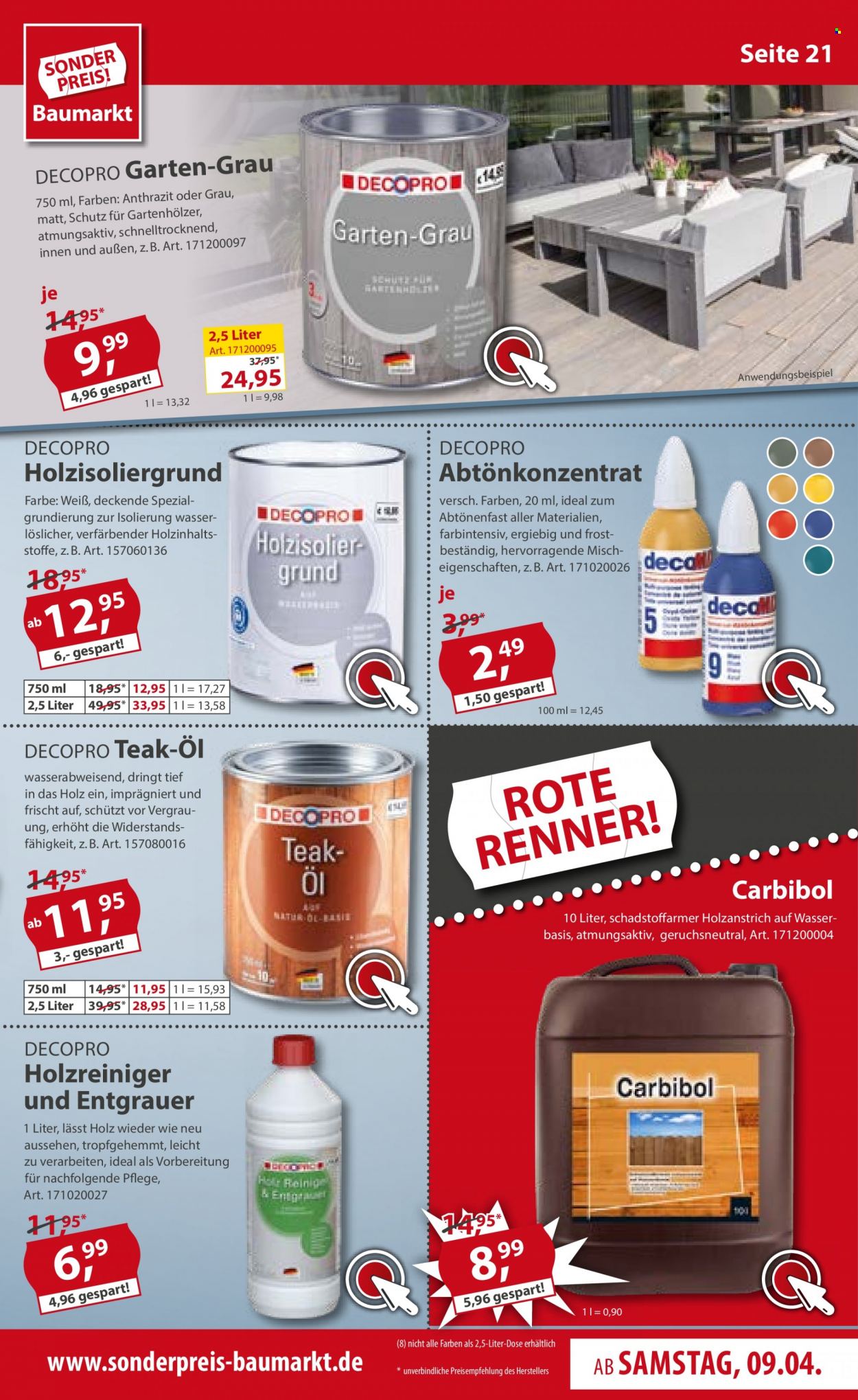 Sonderpreis-Baumarkt Prospekte  - 9.04.2022 - 15.04.2022. Seite 21