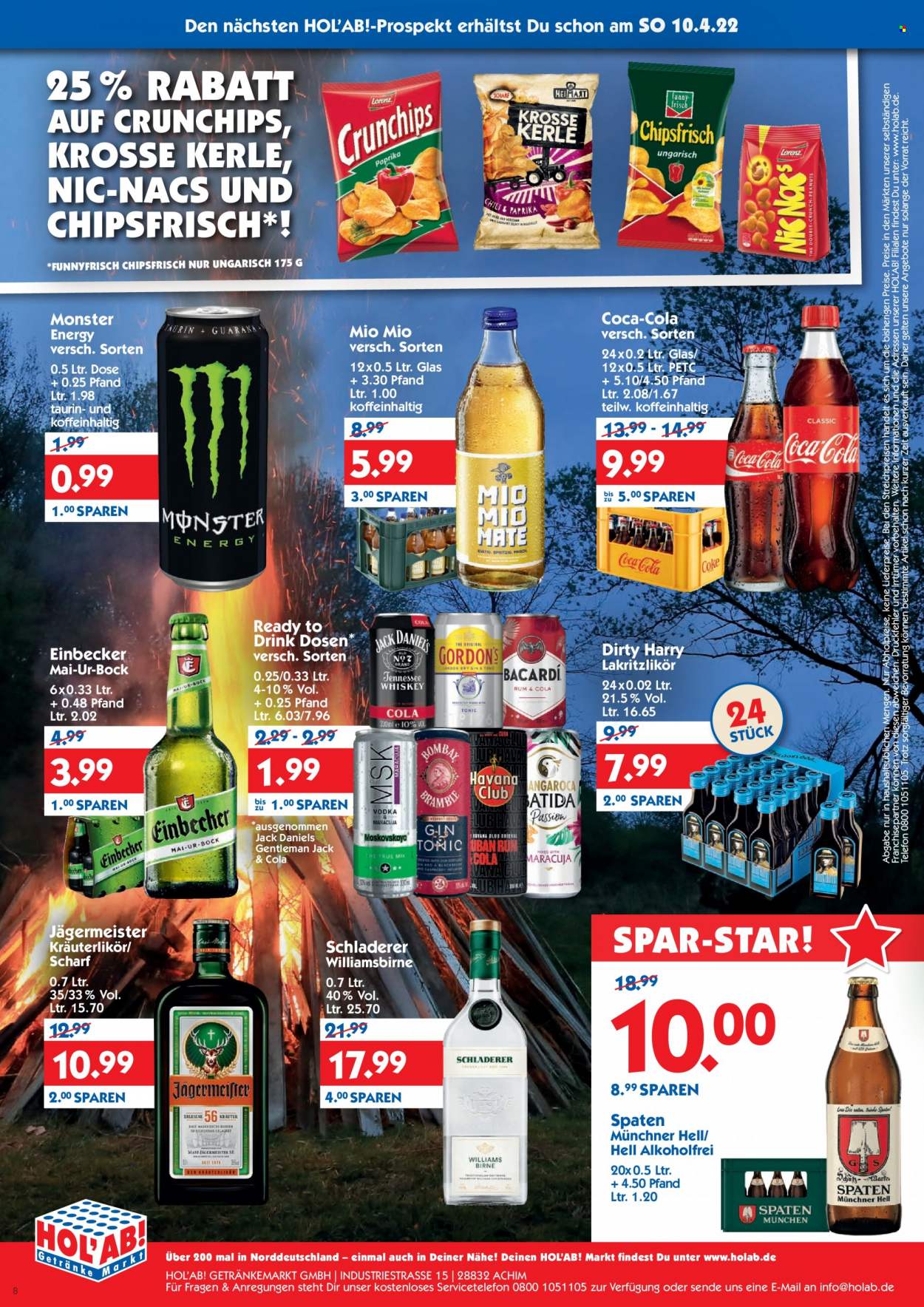 Hol'ab! Getränkemarkt Prospekte  - 4.04.2022 - 9.04.2022. Seite 8