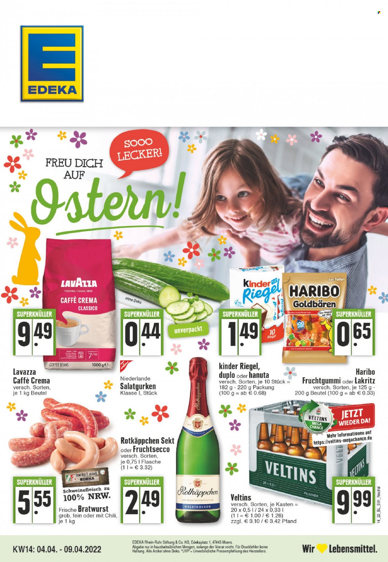Edeka Prospekte  - 4.04.2022 - 9.04.2022. Seite 1