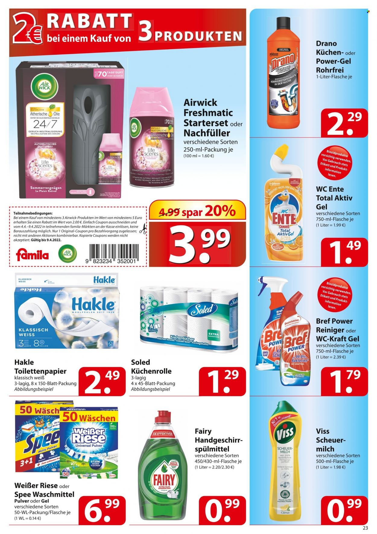 famila Prospekte  - 4.04.2022 - 9.04.2022. Seite 23
