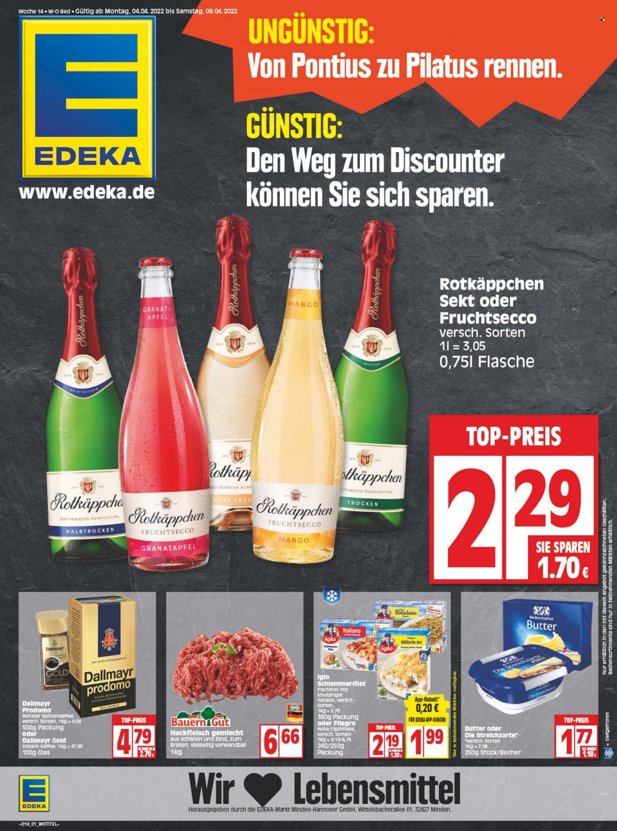 Edeka Prospekte  - 4.04.2022 - 9.04.2022. Seite 1