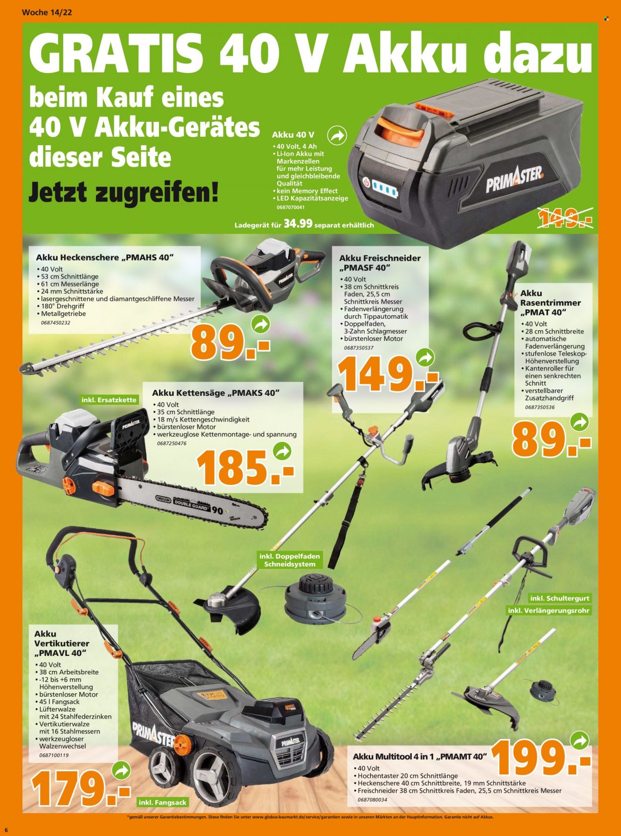 Globus Baumarkt Prospekte  - 4.04.2022 - 9.04.2022. Seite 6