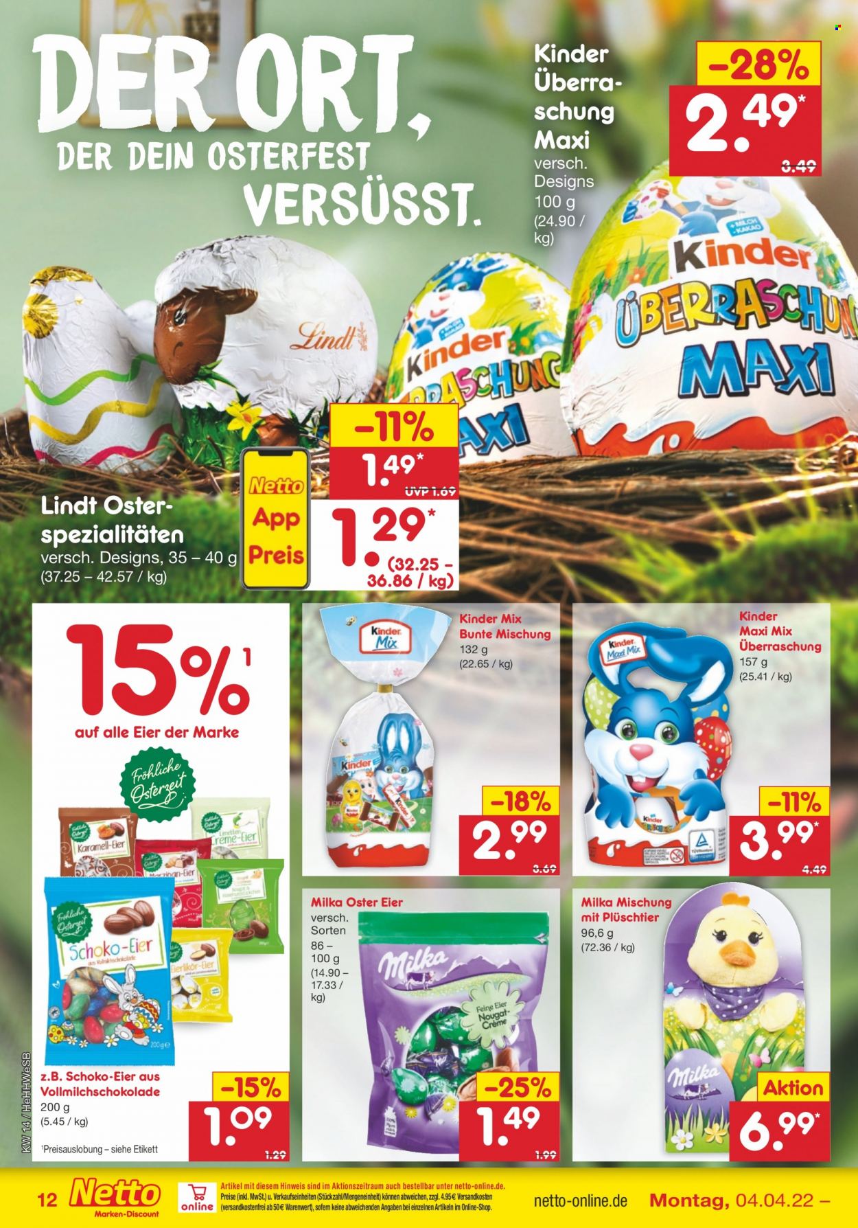 Netto Marken-Discount Prospekte  - 4.04.2022 - 9.04.2022. Seite 12