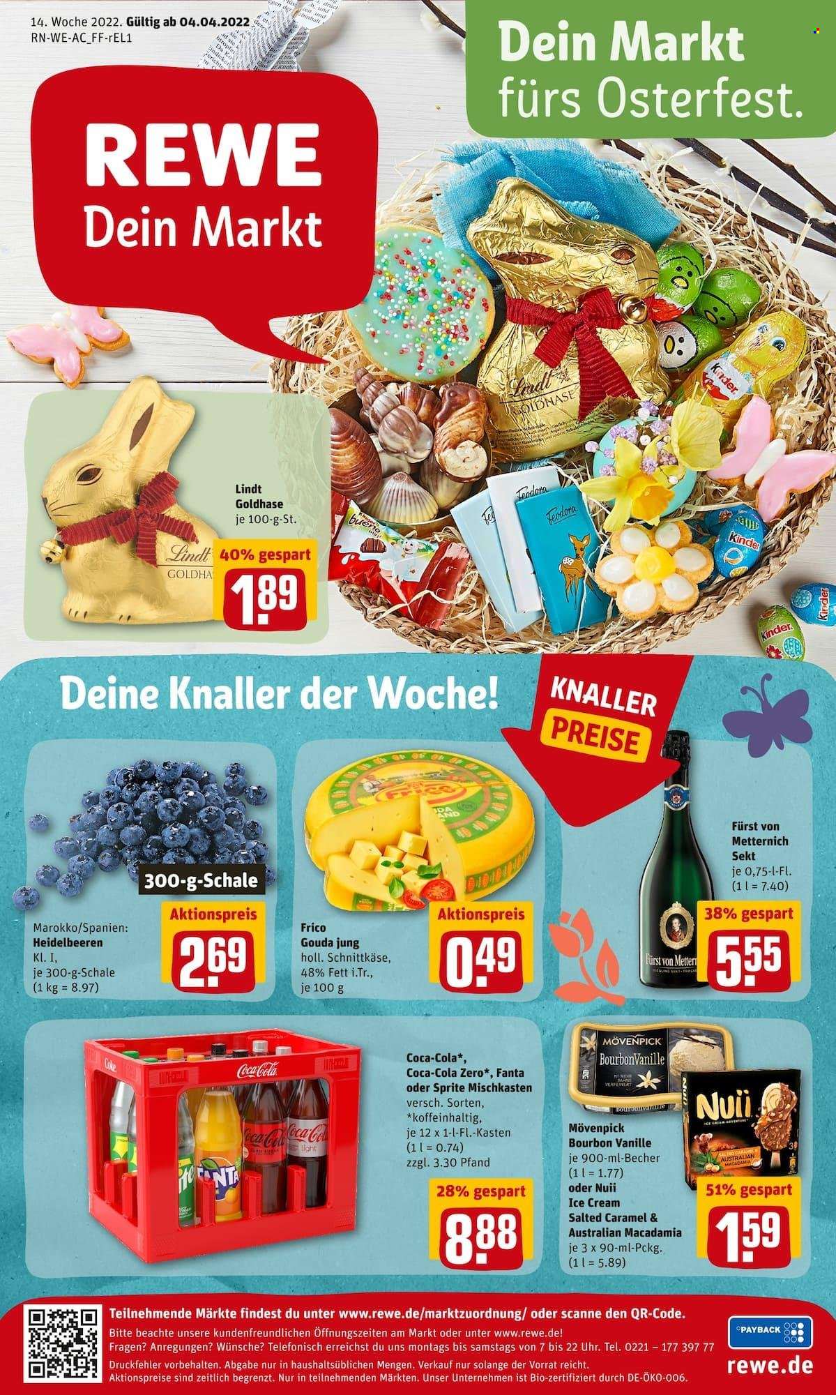 REWE Prospekte  - 4.04.2022 - 9.04.2022. Seite 1