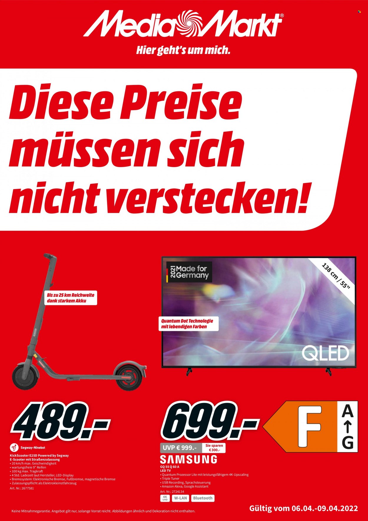 MediaMarkt Prospekte  - 6.04.2022 - 9.04.2022. Seite 1