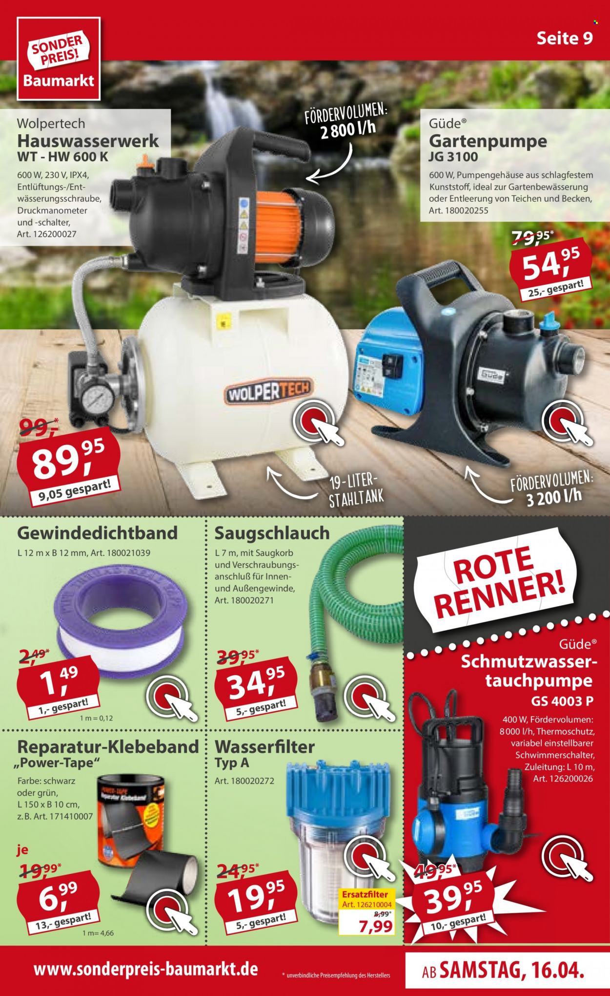 Sonderpreis-Baumarkt Prospekte  - 16.04.2022 - 22.04.2022. Seite 9