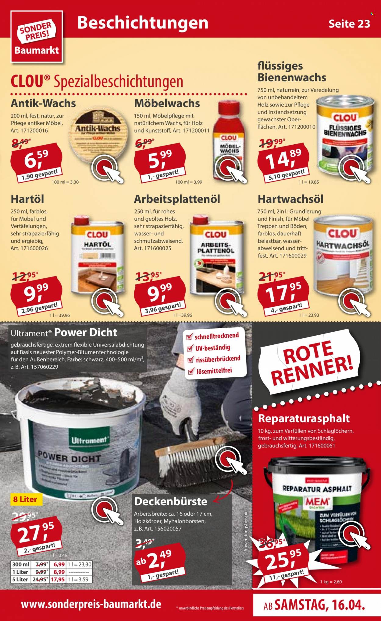 Sonderpreis-Baumarkt Prospekte  - 16.04.2022 - 22.04.2022. Seite 23